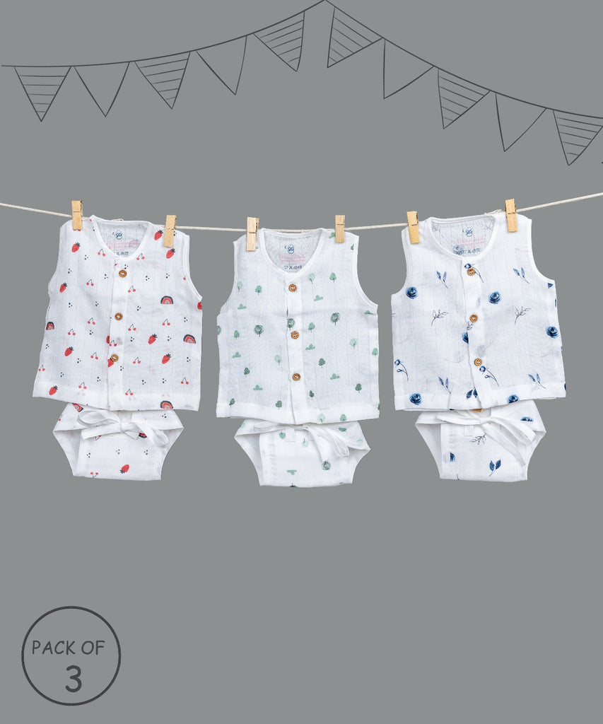 muslin nappies combo21 (pack of 3)