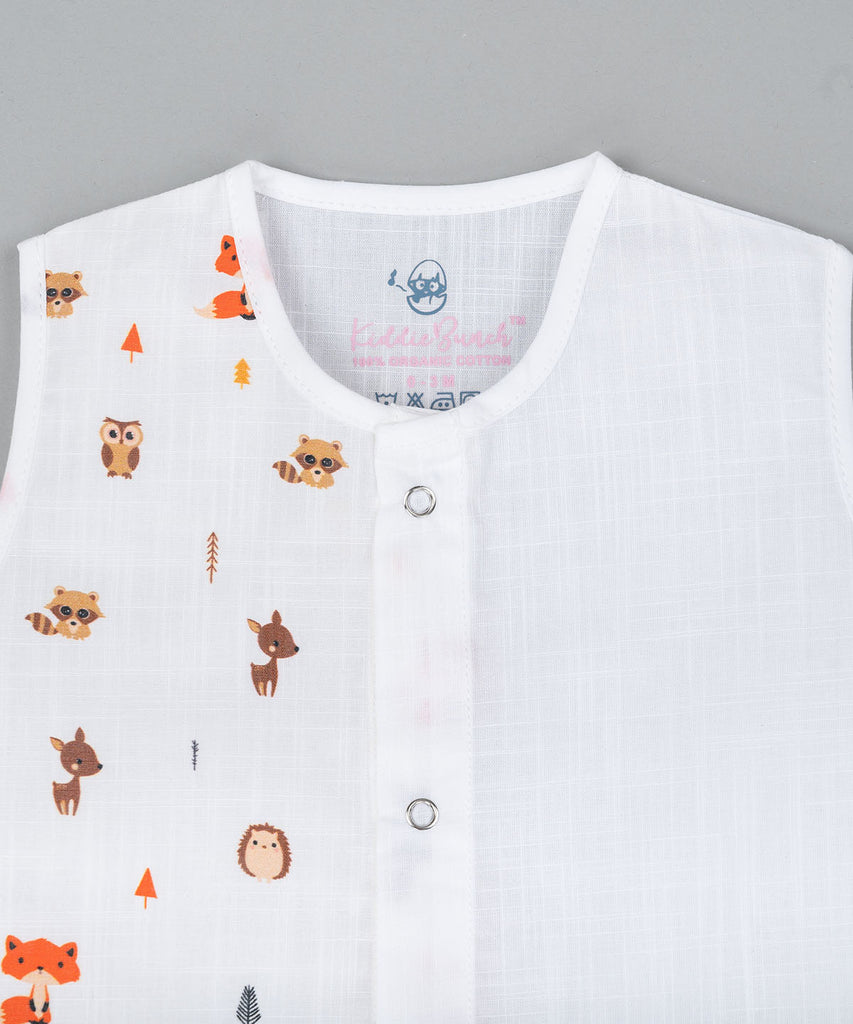 Cotton Jablas Half Print - Pet Fox