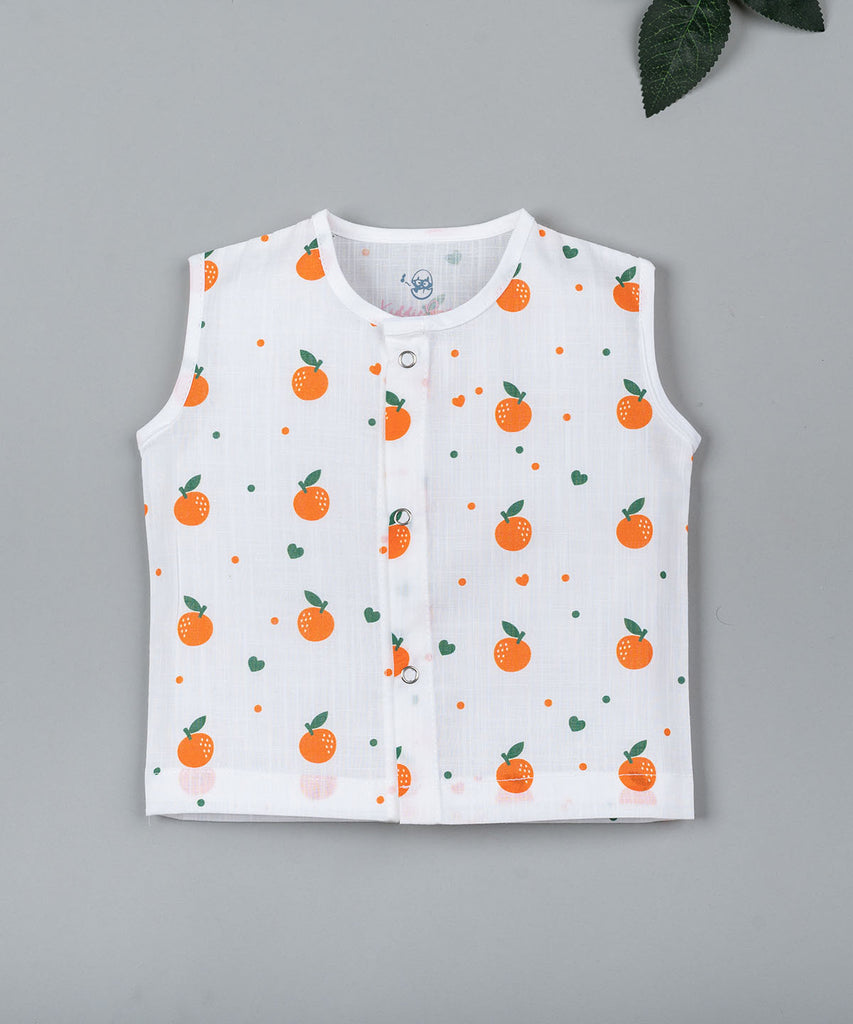 Cotton Jablas Full Print - Orange