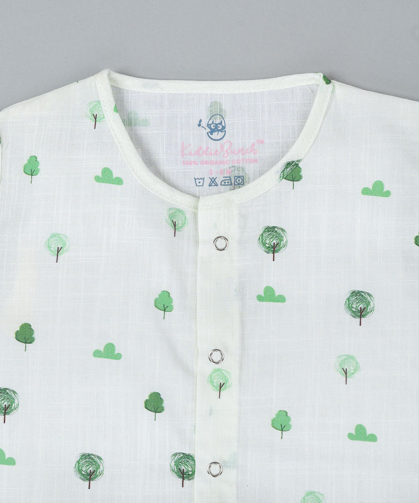 Cotton Jablas Full Print - Green Grove