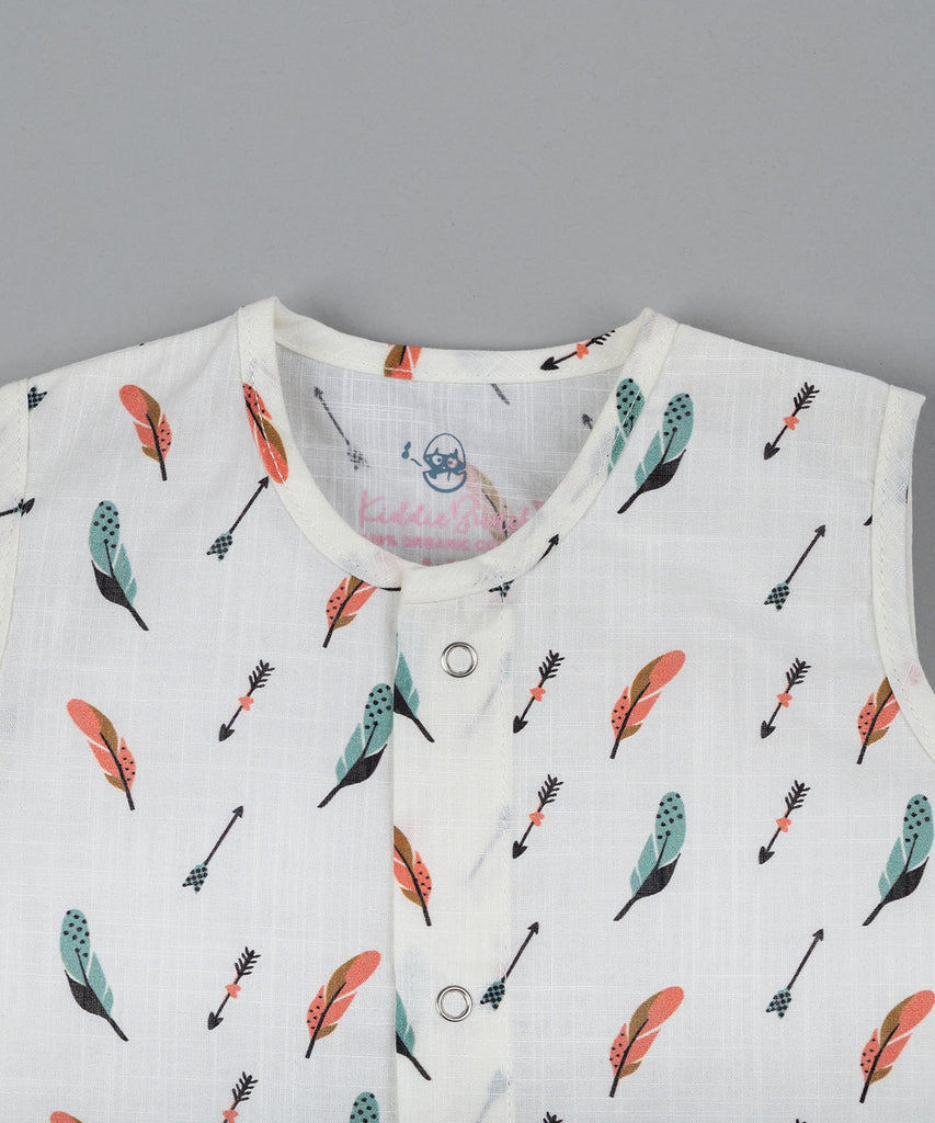 Cotton Jablas Full Print - Feathers