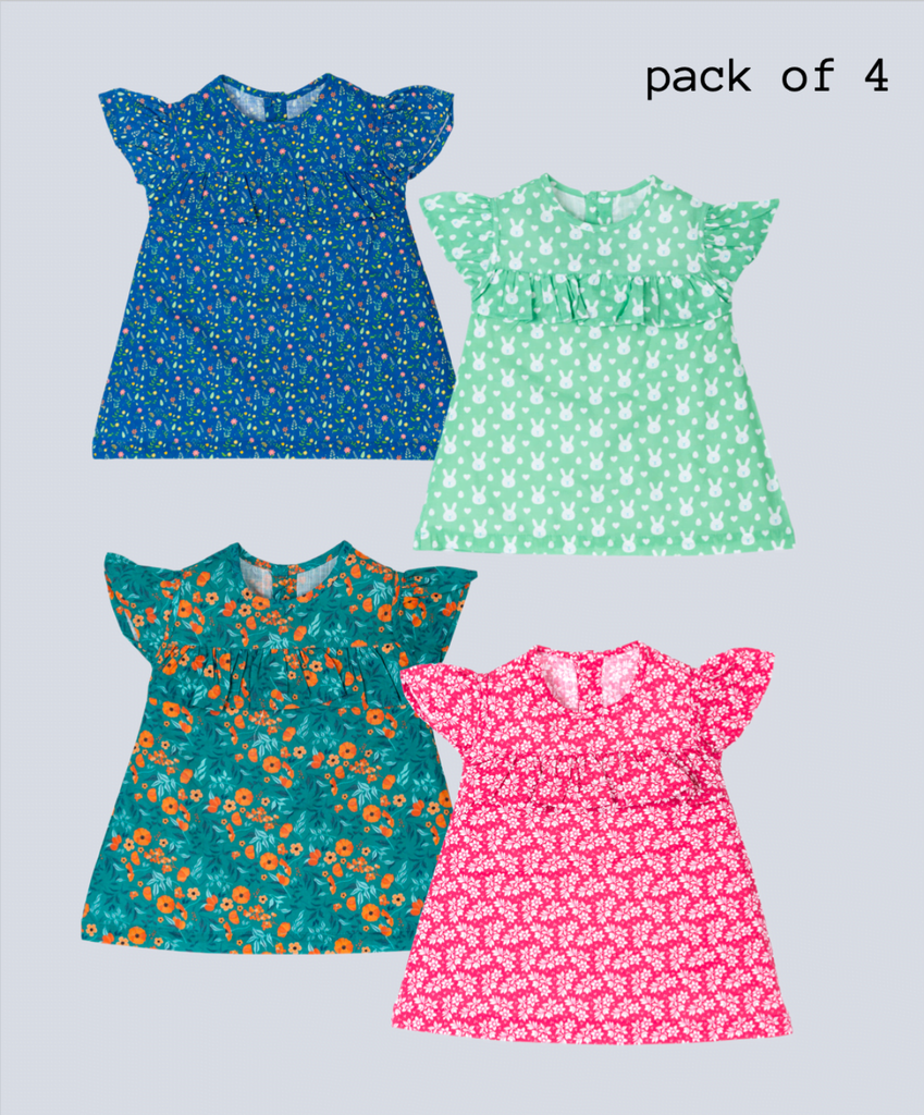 Cotton Frock (4 pack) 0-12m